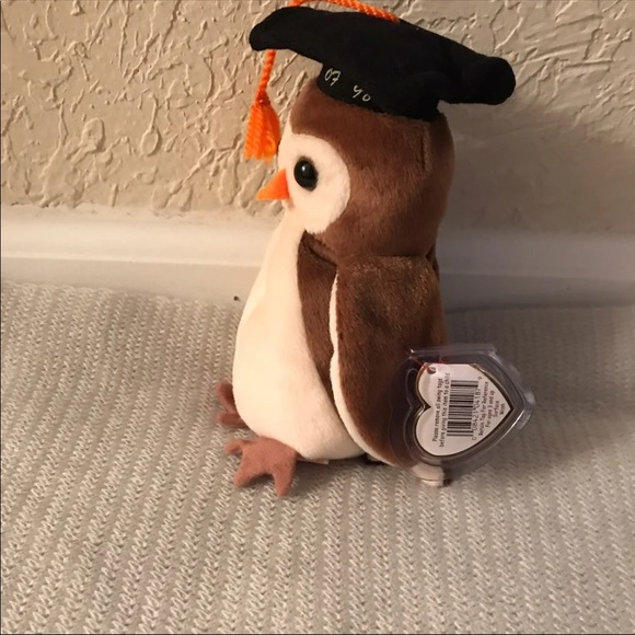 Ty Wise the Graduation Owl Beanie Baby - Picture 2 of 4